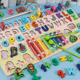 Six-In-One Shape Pairing Number Matching Board Mathematics