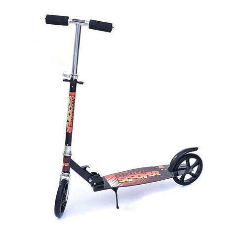Heavy Metallic Jumbo Size 2 Wheel Height Adjustable Scooter with Large Wheels for Kids