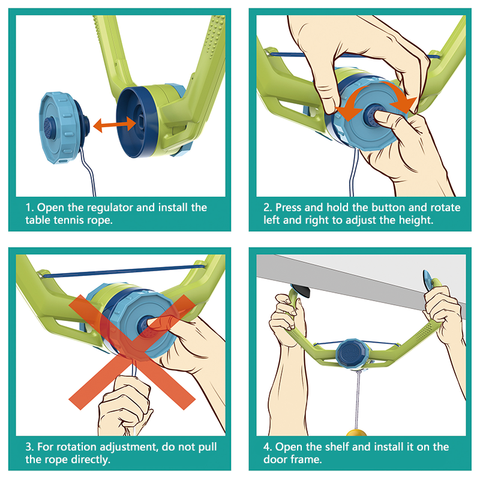 Hanging Wall Training Sport Set Interactive Toy Tennis Table Game Indoor