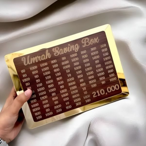 Umrah Saving Wooden Box