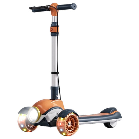 3-Wheel Kids Scooter with LED Lights & Music – Foldable Ride-On with Adjustable Handle