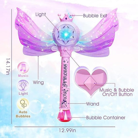 Light up Bubble Wand Princess Outdoor Toy
