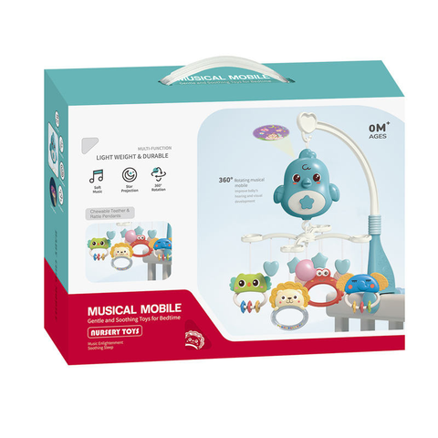 Multifunction Musical Baby Crib Mobile – Rotating Animal Bed Bell Toy for Newborns