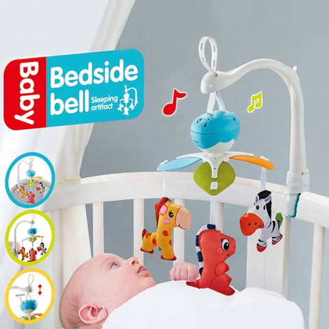 Electric Rotating Baby Crib Mobile – Musical Bedside Bell Toy for Soothing & Sleep