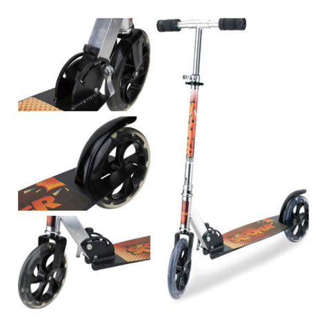 Heavy Metallic Jumbo Size 2 Wheel Height Adjustable Scooter with Large Wheels for Kids