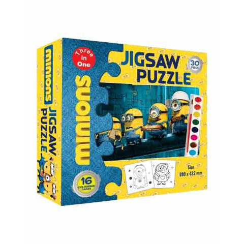 Jigsaw Puzzle Box 3 in 1 | Minions | 30 Pcs