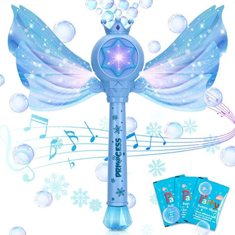 2 in 1 Princess Bubble Blower Wand Machine for Kids
