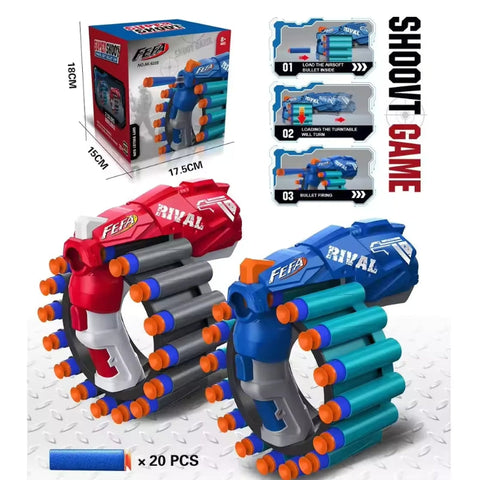 SUPER  SHOOT  MENUAL  SOFT  BULLET  GUN WITH  20 BULLET