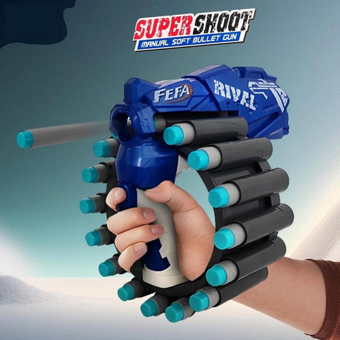 SUPER  SHOOT  MENUAL  SOFT  BULLET  GUN WITH  20 BULLET