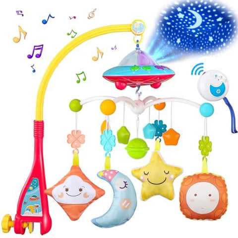Sweet Cuddle Baby Crib Mobile with 5 Hanging Characters