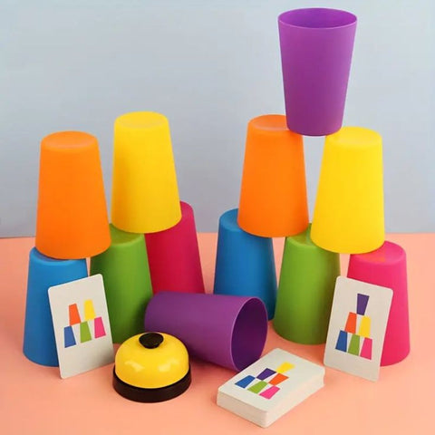 Children’s DIY Stacking Cups Game – Fast Balance Competition Board Toy