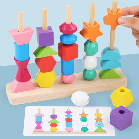 Fishing Five Sets of Pillars – Educational Stacking & Balancing Toy